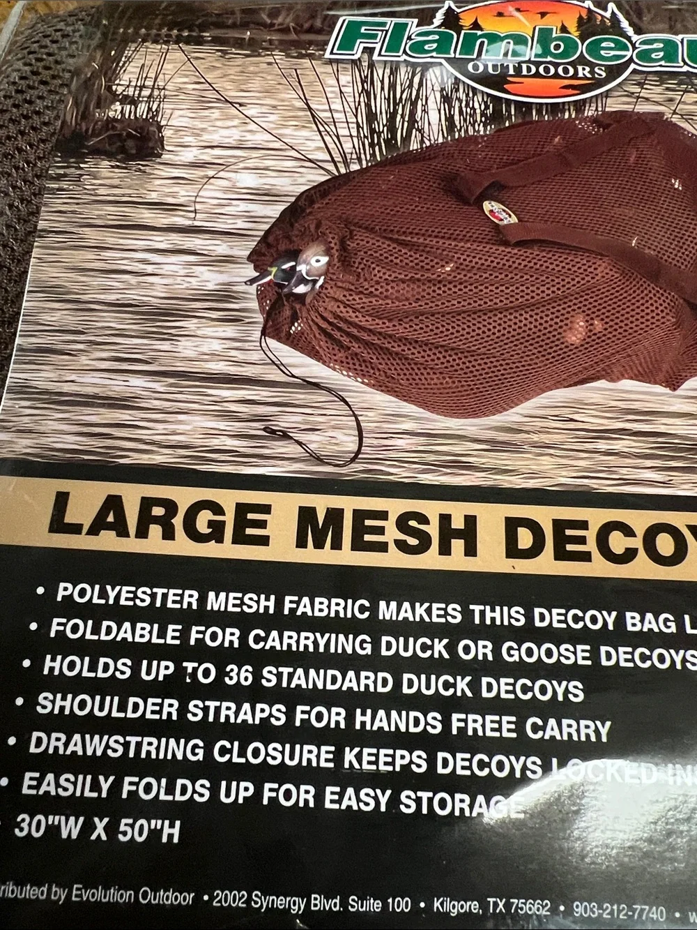 Flambeau Large Mesh Decoy Bag in Brown